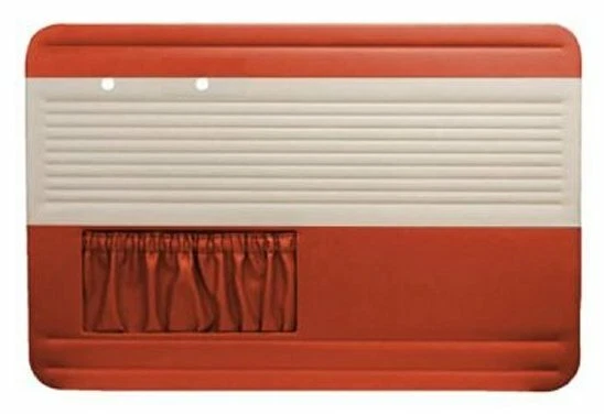 VW Bug 1956-64, juego de paneles de puerta OEM sedán o convertible - rojo ladrillo Foto 2 de 3