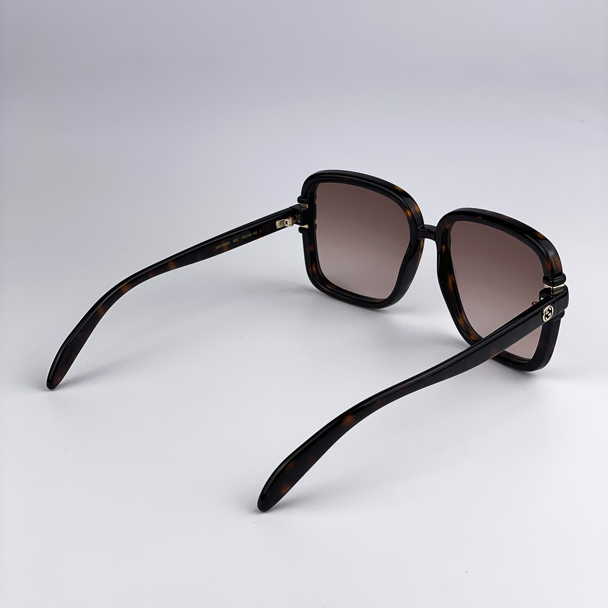 SALE! NEW Gucci GG1066S 002 Havana Brown Gradient Butterfly Women Sunglasses Gucci GG1866SK 002 Havana Brown Butterfly Sunglasses - eye  main image 2