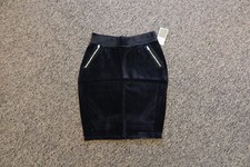 New Juicy Couture Black Label Velour Stretch Pencil Skirt - MEDIUM - Black