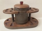 Vintage Rustic Smoking Pipe Holder w/ Tobacco Jar From Palm Beach Estate Home + — photo 3