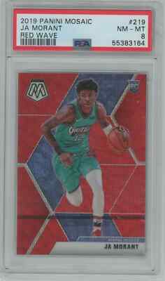 2019 Prizm Ja Morant Red Wave RC ルーキーカード 2019 Panini Mosaic Ja Morant Red Wave Prizm #219 (RC) PSA 8 | eBay