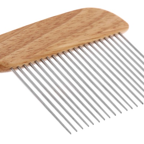 Groom Professional Wooden Poodle Dog Comb - Designed for Poodle Coats - XL Pins - Picture 3 of 4