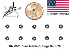 10x 001 Buna-N Nitrile 70 O-Ring O-Rings 1/32"ID X 3/32"OD X 1/32"CS Small