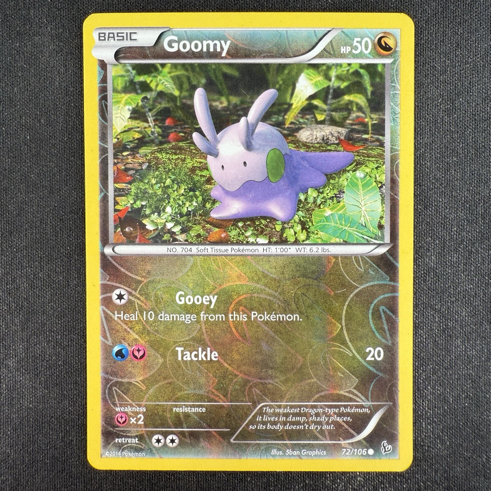 Pokemon TCG Goomy XY Flashfire 72/106 Reverse Holo Common Card