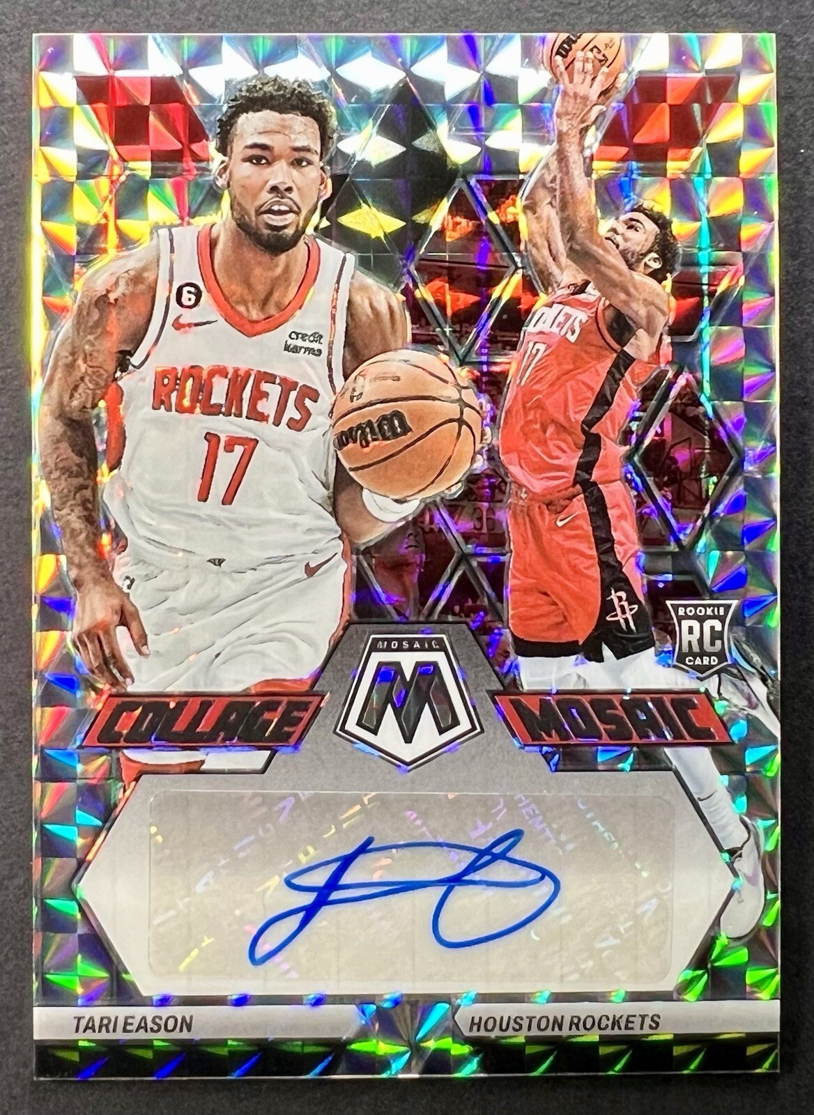 TARI EASON 2022-23 Mosaic #CM-EAS Collage Autographs Rookie RC ROCKETS AUTO