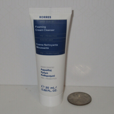NEW SEALED KORRES Greek Yoghurt Foaming Cream Cleanser 0.68oz 20ml Travel Size