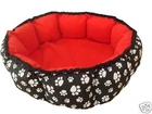 Dog Cat Bed- HEATED PET BED Heat pad electric mat, Pad, Paw Print 604 RED
