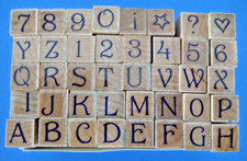 Rubber Stamp Set Friendship Alphabet Numbers Symbols Hero Arts Wood Mounted