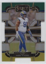 2023 Panini Select Concourse Green & Yellow Prizm Die-Cut Kobie Turner #54 8d2