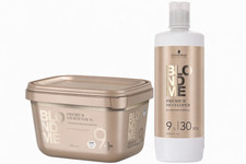 Schwarzkopf DUO BLONDME Lightener 9 Bleach and Developer 9 33.8 oz SET