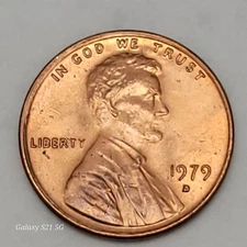 1979-D Lincoln Penny “Floating Head” Error – Die Polishing Variety – Rare Coin