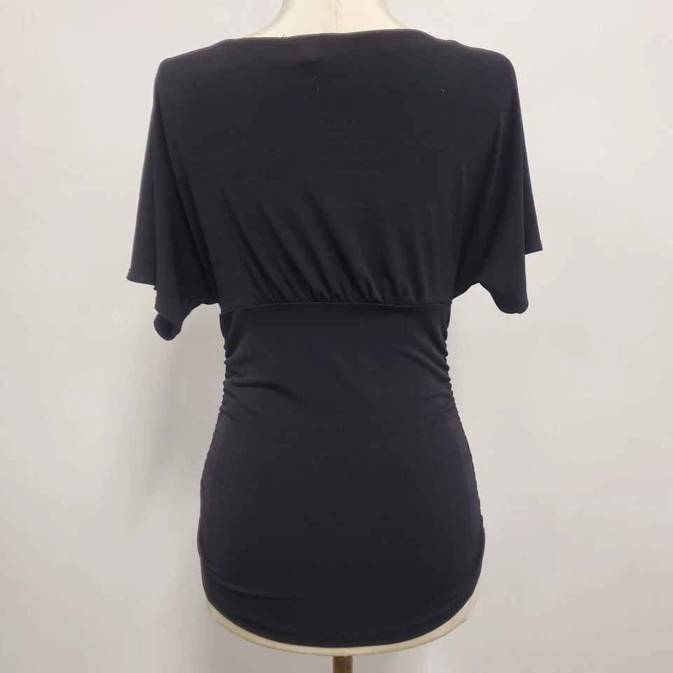 Top Babydoll Iz Byer California para Mujer Y2K Bruja Talla S Negro Preppy Elastizado Foto 3 de 4