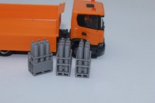 3 Piece Set Gas Bottles With Rack 1:87 H0 Gas Bottle Rack NEW