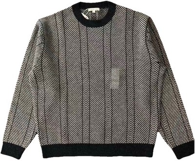 Uniqlo x JW Anderson Lambswool Herringbone Crewneck Sweater Dark Gray Size L