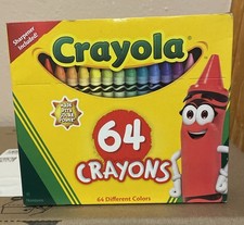 Crayola 64 Crayons Colors Sharpener Is Included New Sealed Box