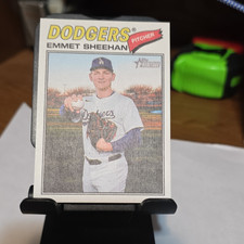 Topps Heritage 2025 flip stock #178 Emmet Sheehan Los Angeles Dodgers