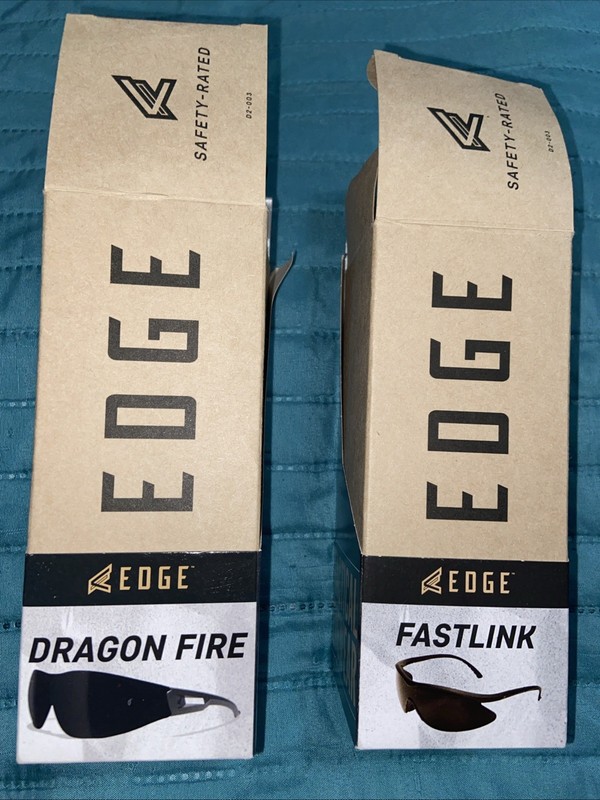 Edge Eyewear Xfl61-G15 Fastlink Vapor Shield And  Xdf61-G15 Dragon Fire. 2-pairs