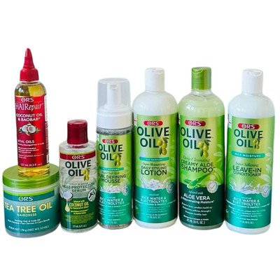 ORS Haarpflege & Styling Bundle - Shampoo, Leave-In, Wärmerum, Öle & Lockenmous