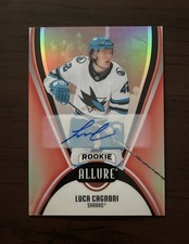 Luca Cagnoni 2025-26 UD Allure Rookies Red Rainbow Auto RC - San Jose Sharks