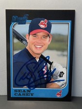 1997 Bowman Sean Casey Rookie 1st Bowman On-Card Auto Blue Ink RC. rookie card picture