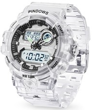 Womens Watch for Women Digital Sports Watch,7 Color LED Light Large Analog Di...