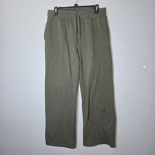 VTG JUICY Juicy Couture Sweatpants Womens L Olive Green Tapered Drawstring READ