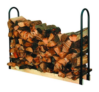 Panacea 15206 Black Powder Coated Steel Log Rack 44''H x 11''W x 3''D