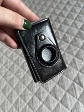 Slim Pop-Up Card Holder Wallet with Built-in Apple AirTag Slot   Black