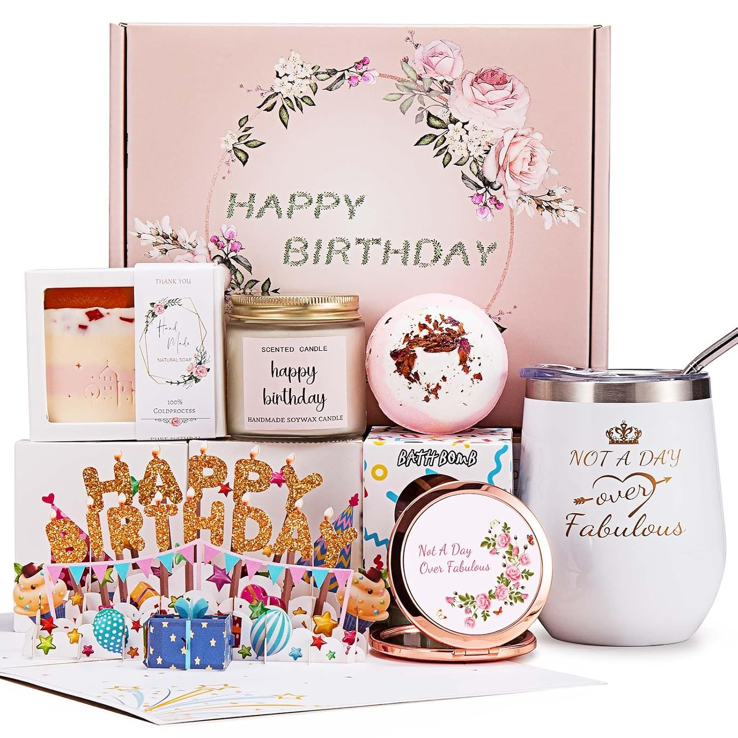 Birthday Gifts for Women Happy Bath Set Relaxing Spa Gift Basket Ideas for Women