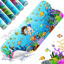 Baby Bath Mat for Tub Non Slip Bath Mat - 40''x16'' Extra Long Cartoon Bathtu...