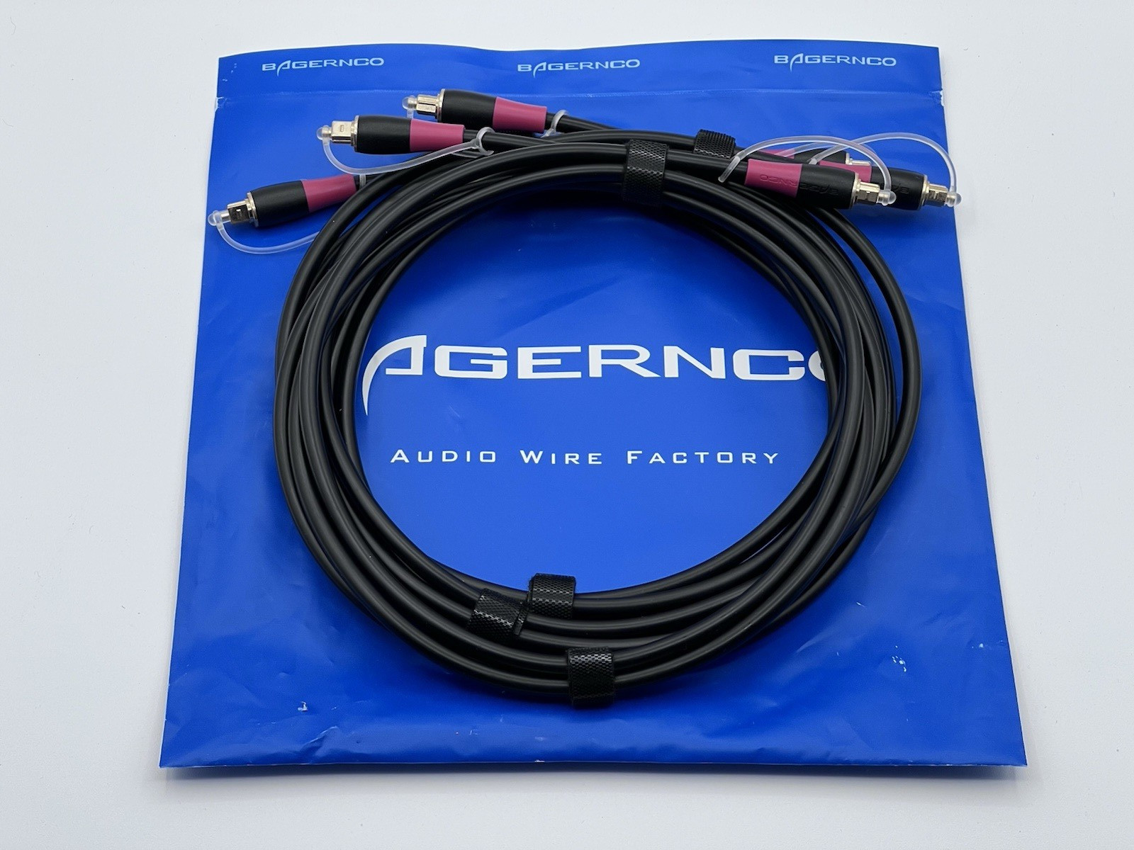 Digital optical audio cable (3)PK  Toslink 6.0mm Bagernco GX-01 square port
