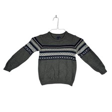 Janie and Jack Grey Knit Sweater Boys Pullover Size 6