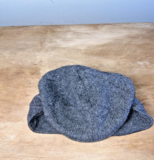 VTG LL Bean Wool Blend Newsboy / Beanie / Hunting Cap Gray Ear Flaps Made in USA