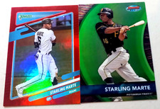 Starling Marte 2021 Donruss Red Holo &2021 Bowman Best Insert