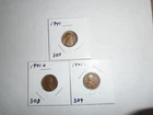 Lincoln Wheat Cent Set 1941 P D S Circulated (# L145)