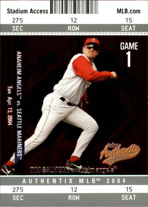 2004 Fleer Authentix #85 Tim Salmon - BB