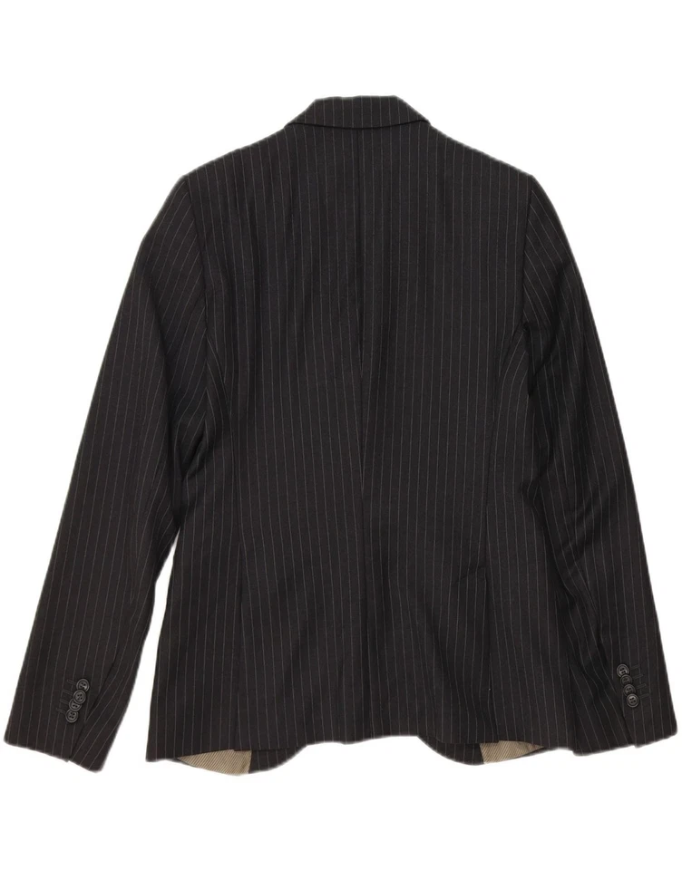 Chaqueta Blazer MASSIMO DUTTI Mujer 2 Botones EU 40 Mediana Negra Rayas DX85 Foto 2 de 4