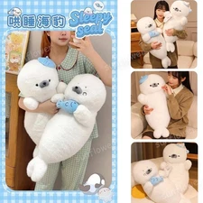 Sleeping Seal Pillow 70cm Cartoon Seal Plush Cute Animal Sleeping Cushion