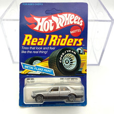 Hot Wheels 1982 Real Riders Mercedes 380 SEL Silver Metal Flake #4363 HK SEALED