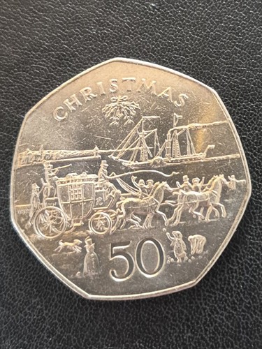 1980 Christmas Isle Of Man 50p Fifty Pence Coin In Brilliant Condition 1980-christmas-isle-of-man-50p-fifty-pence-coin-in-brilliant-condition