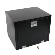 30"X24"X24" Black Steel Underbody Truck Storage Box With Lockable T-Handle Latch