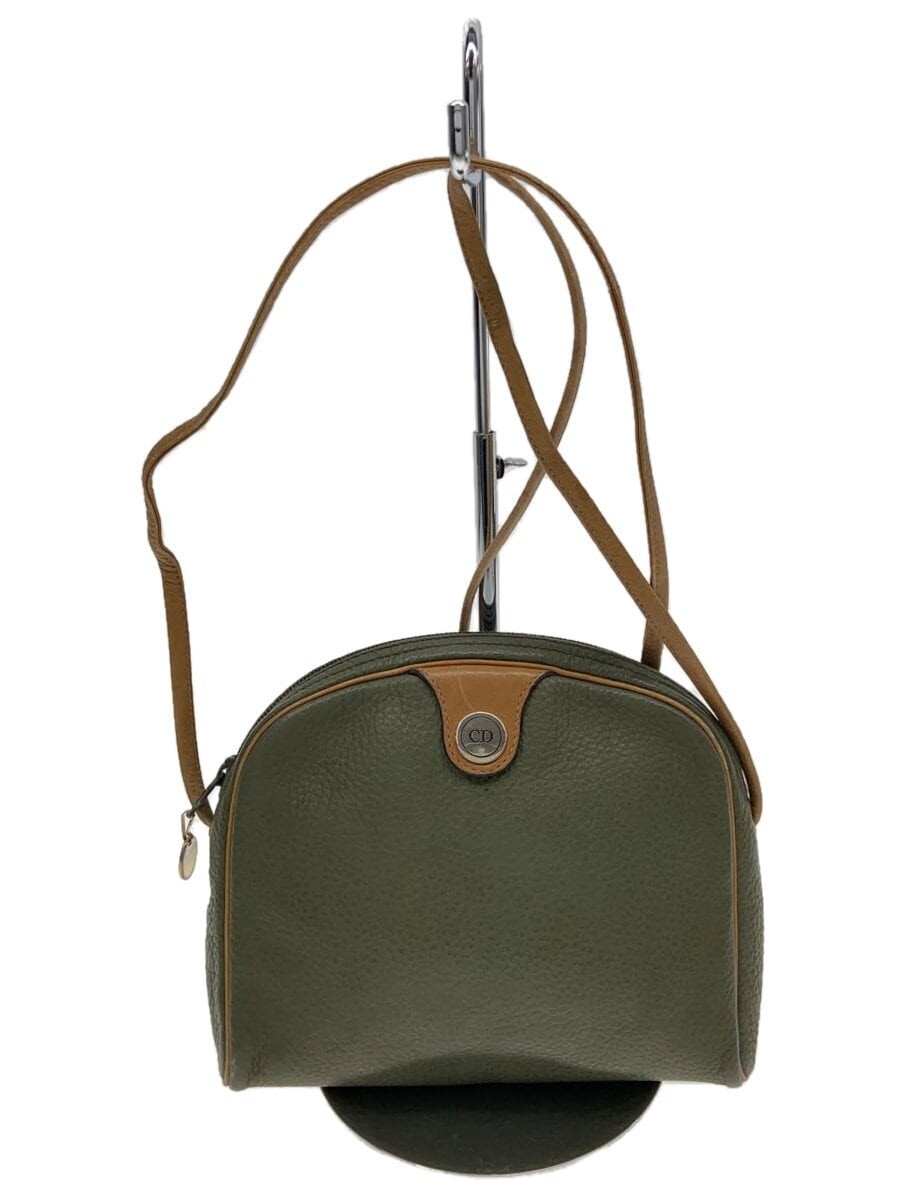 Christian Dior Khaki Leather Shoulder Bag