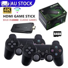 Retro Game Console Stick with 20000+ Games 2 Wireless Controllers for 4K HDMI