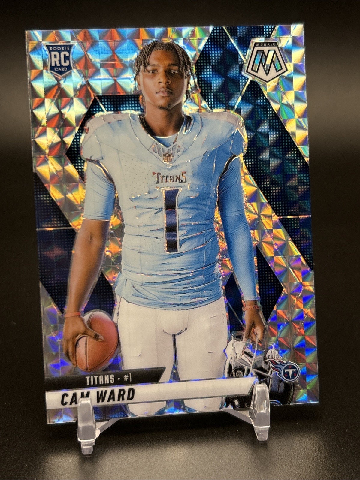 2025 Panini Mosaic- Cam Ward Silver Mosaic Rookie Variation Image #272 Titans