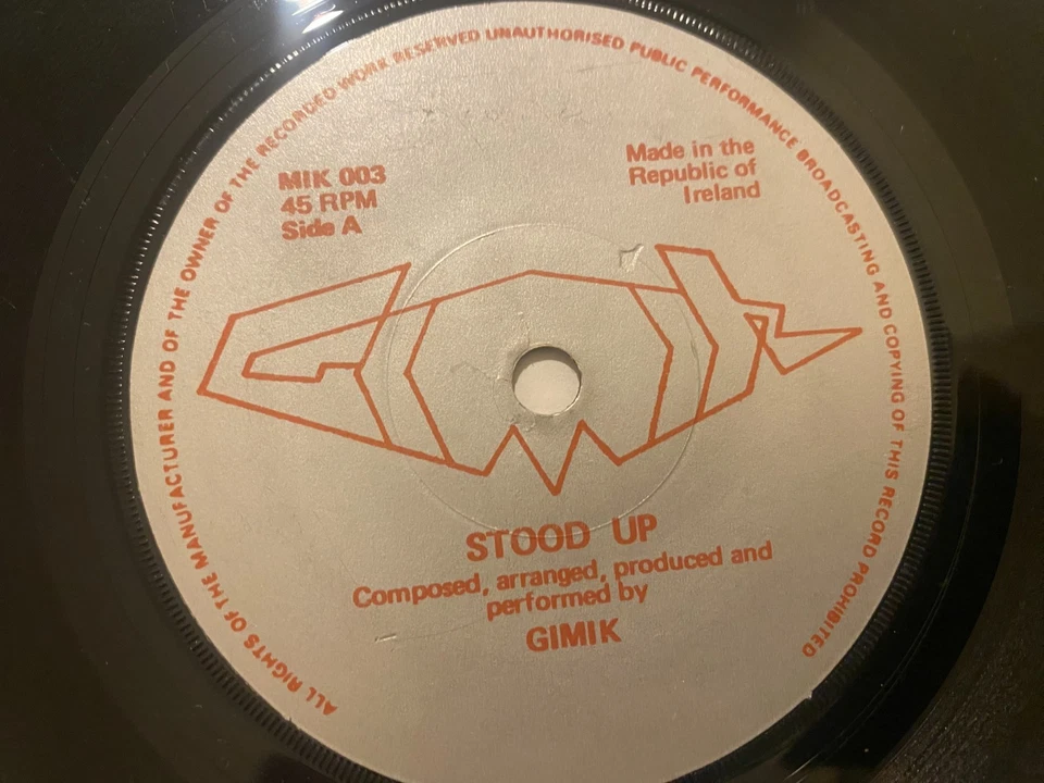 GIMIK - Stood Up - IRISH PUNK 7" 1979 IRELAND PRIVATE PRESS - Image 2 of 2