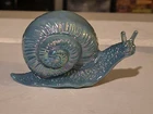 Fenton By Mosser Georgia Blue Carnival Snail - Specialy Made For Private Seller