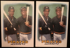 (2) 1988 Topps Team Leaders Barry Bonds, Bobby Bonilla #231 NM+
