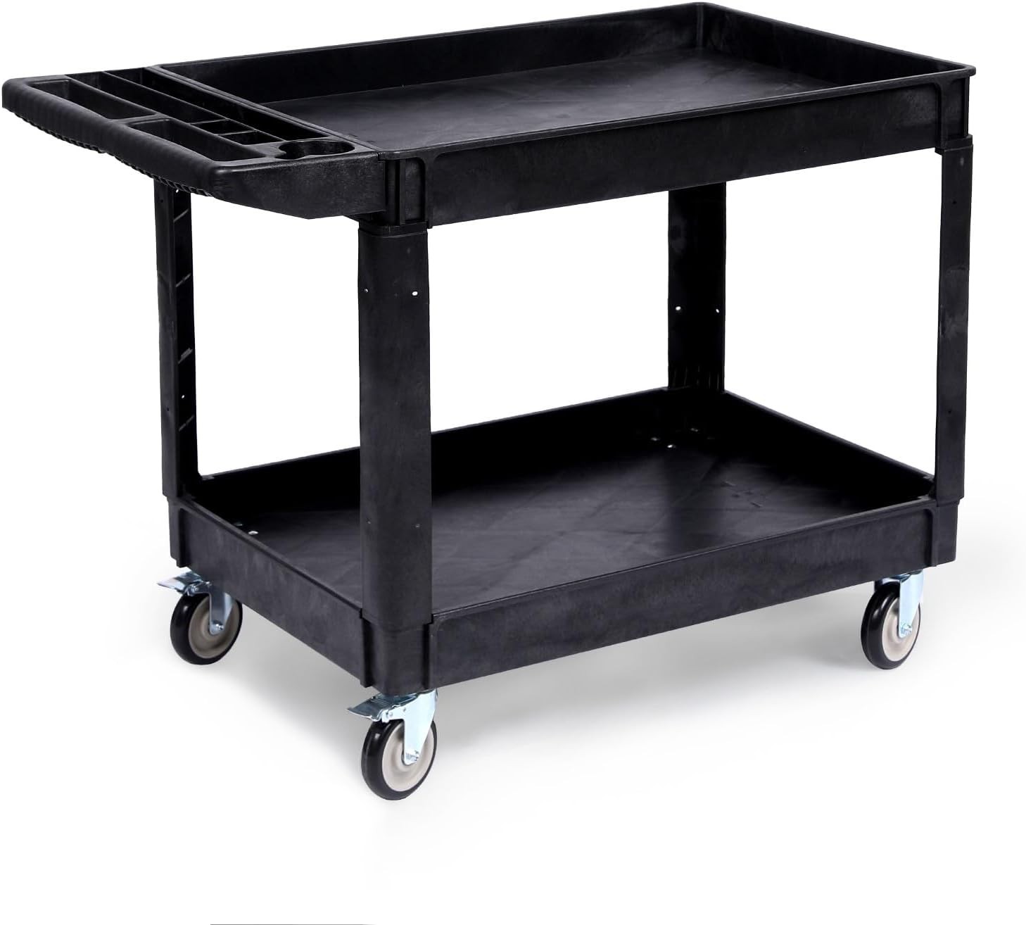 Heavy-Duty Service Shop Tool Cart, 2-Shelf, 550 lb Capacity, Rolling 40 ...