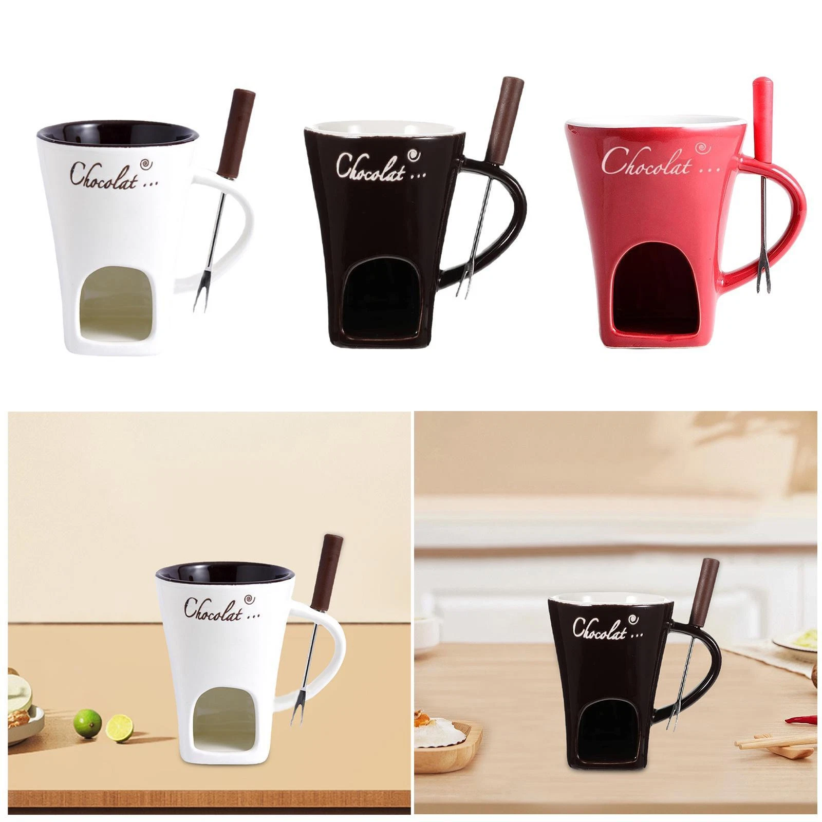 Fondue Mug Fondue Warmer Mug Cookware Cheese Butter Heater Chocolate Melter