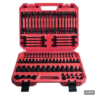 107PCS Allen and Torx bit socket set, 1/4'', 3/8'' and 1/2'' Drive,Extra long to...